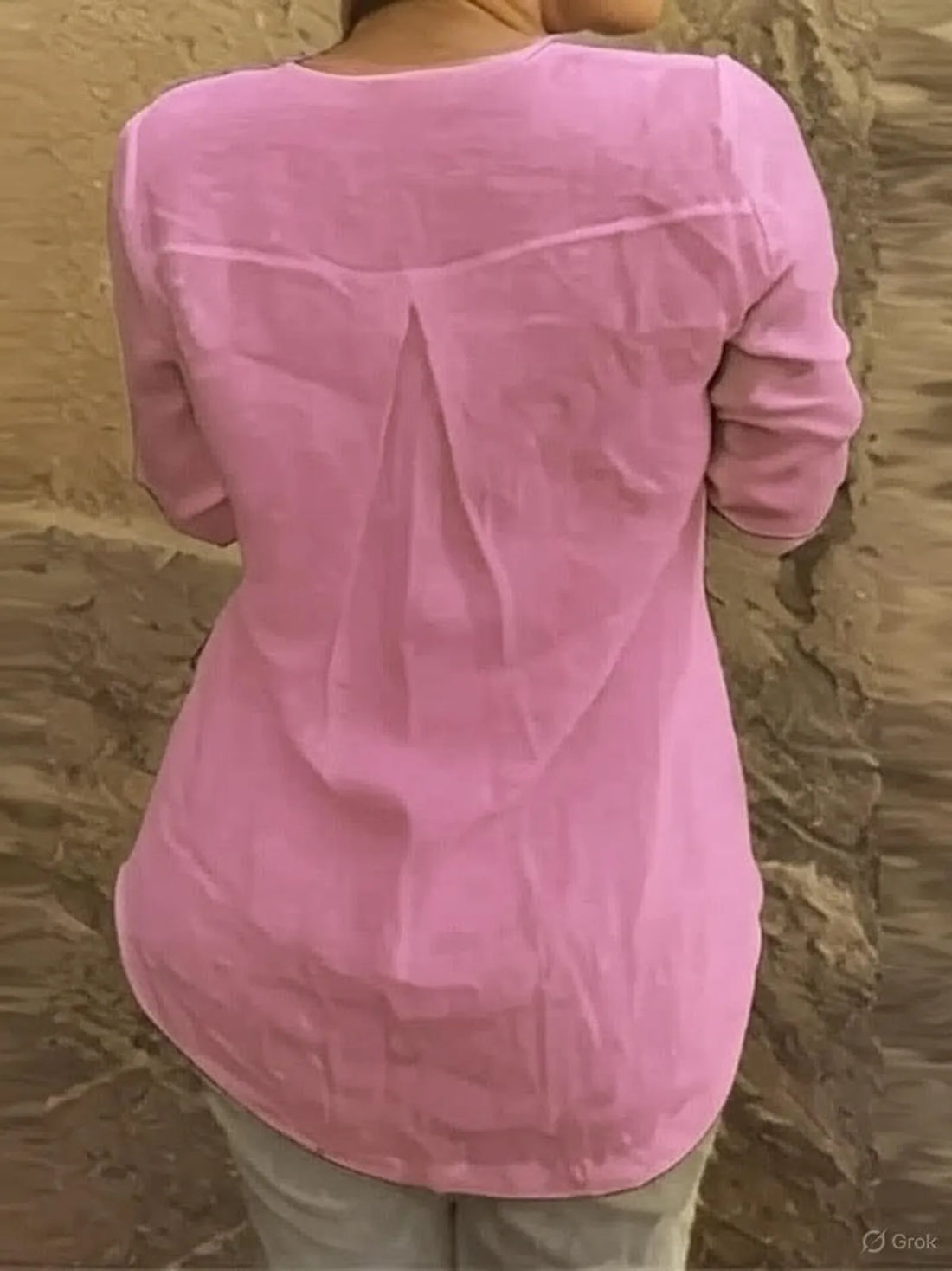 Pink Cotton Kurta For Women