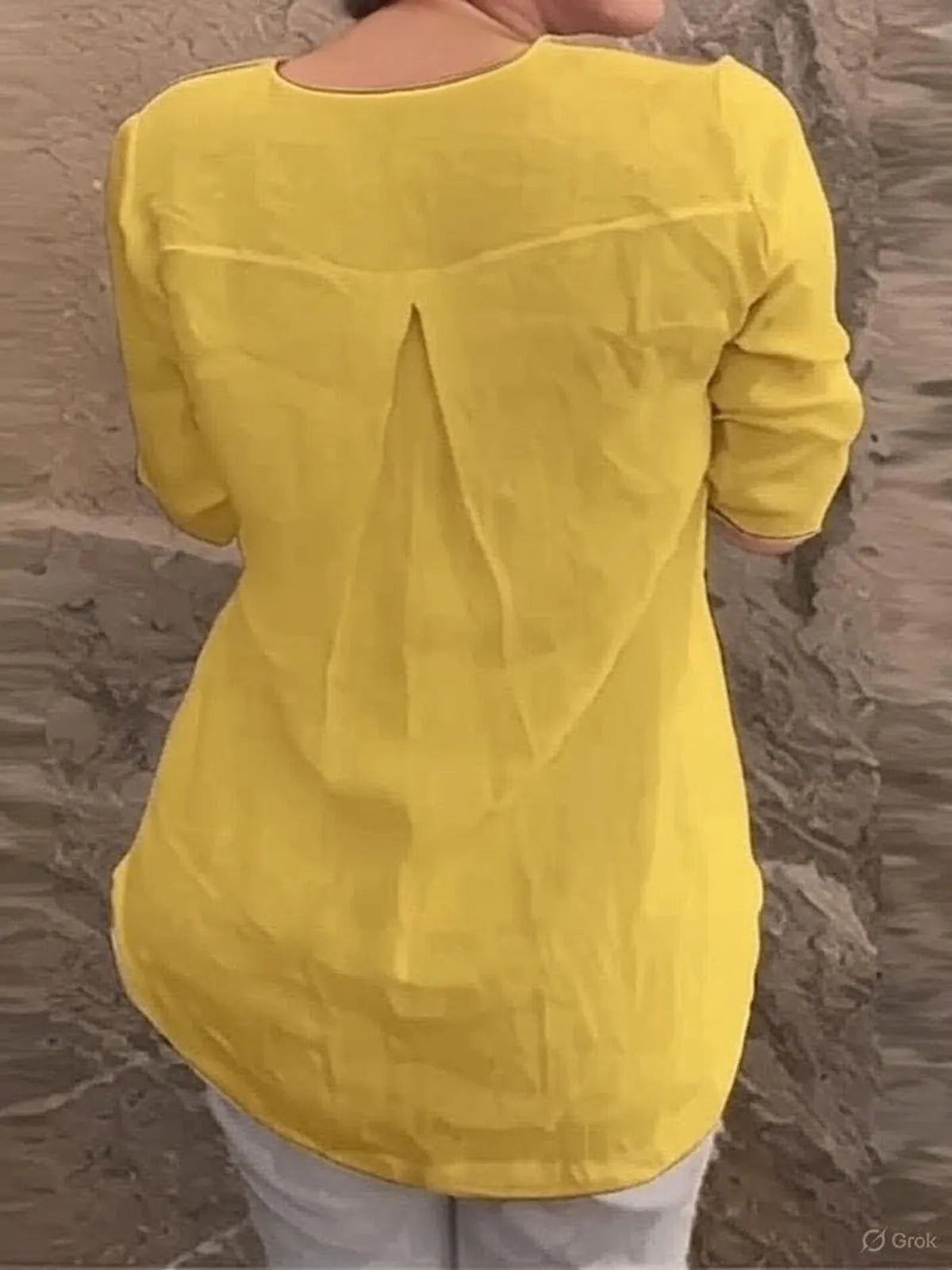 Yellow Cotton Kurta For Women