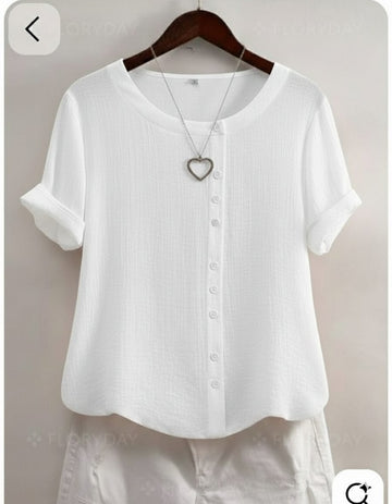 White Cotton top for women