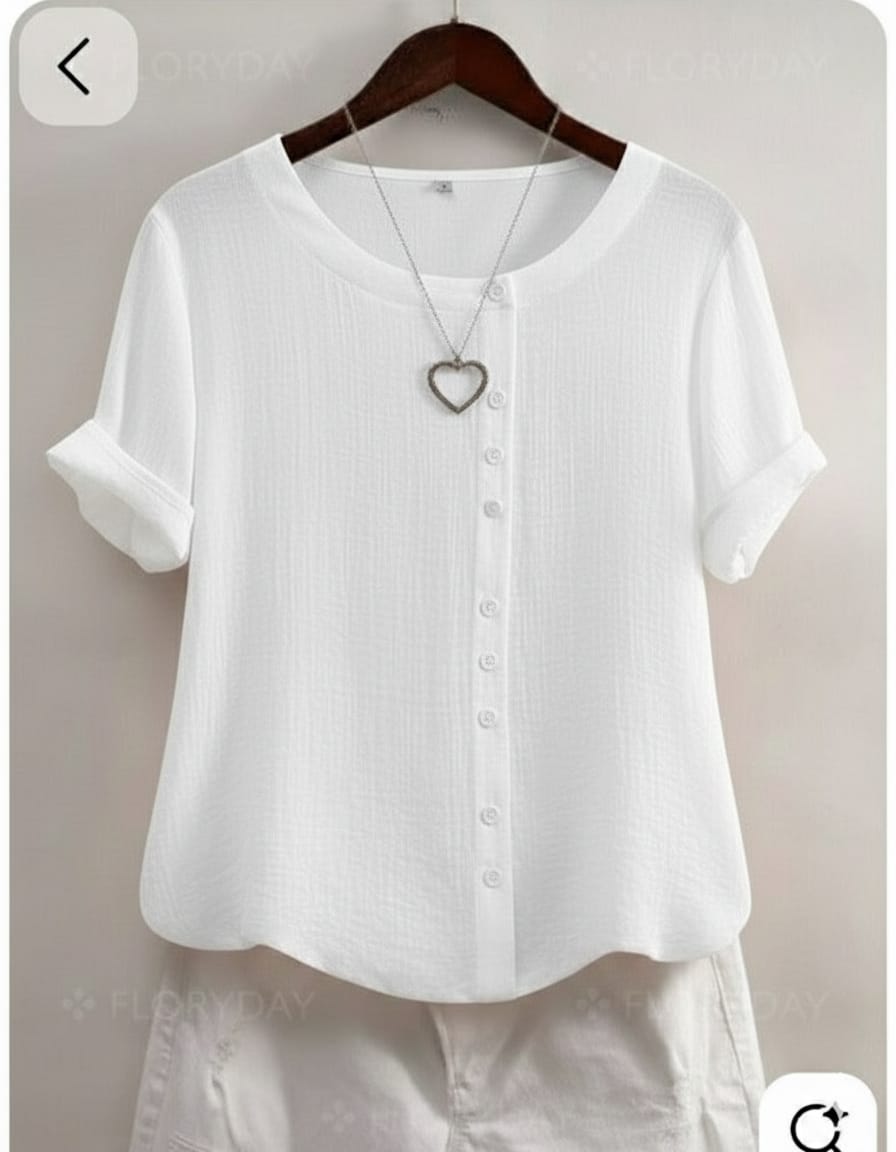 White Cotton top for women