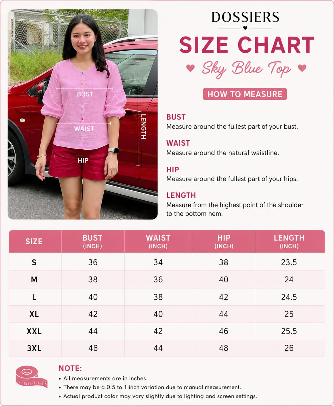 pink women puff sleeve cotton top