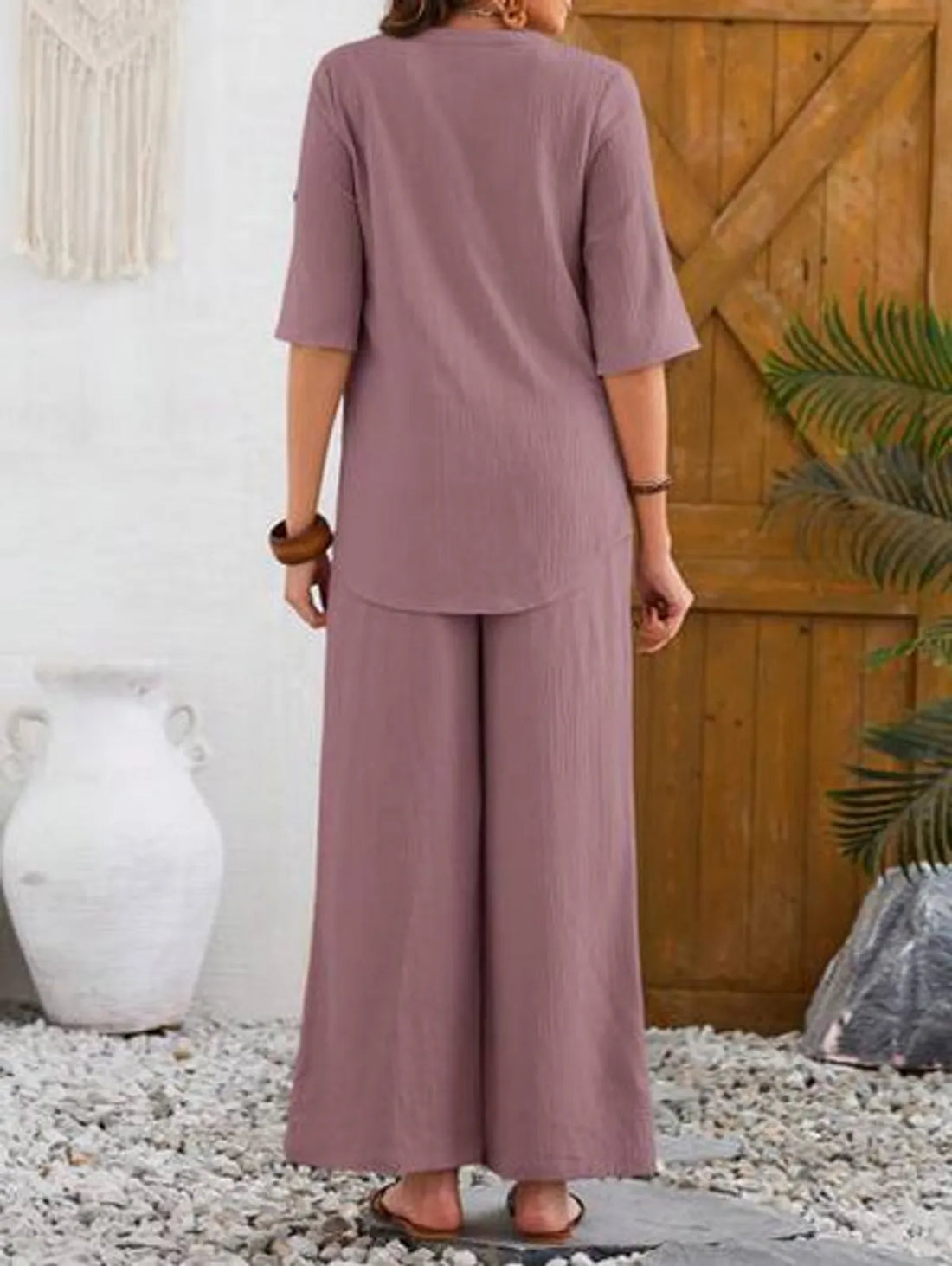 Onion Cotton Solid Co-Ord Set for Women