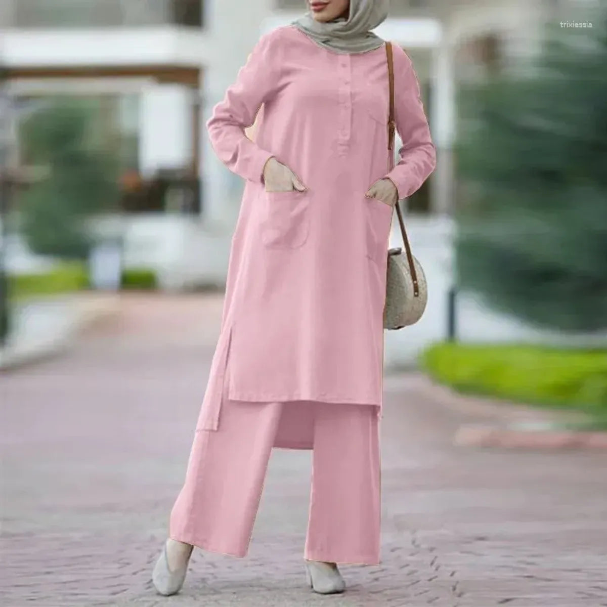 Onion Cotton Solid Co-Ord Set for Women