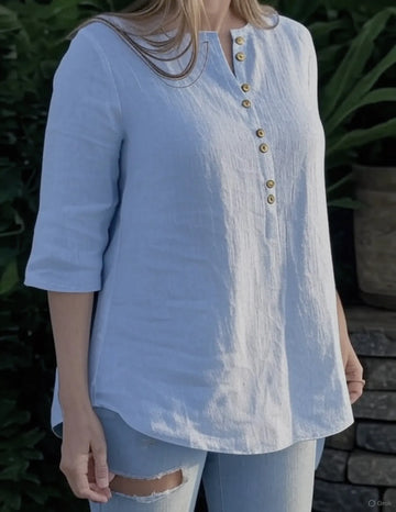 Sky Blue Cotton Kurta For Women