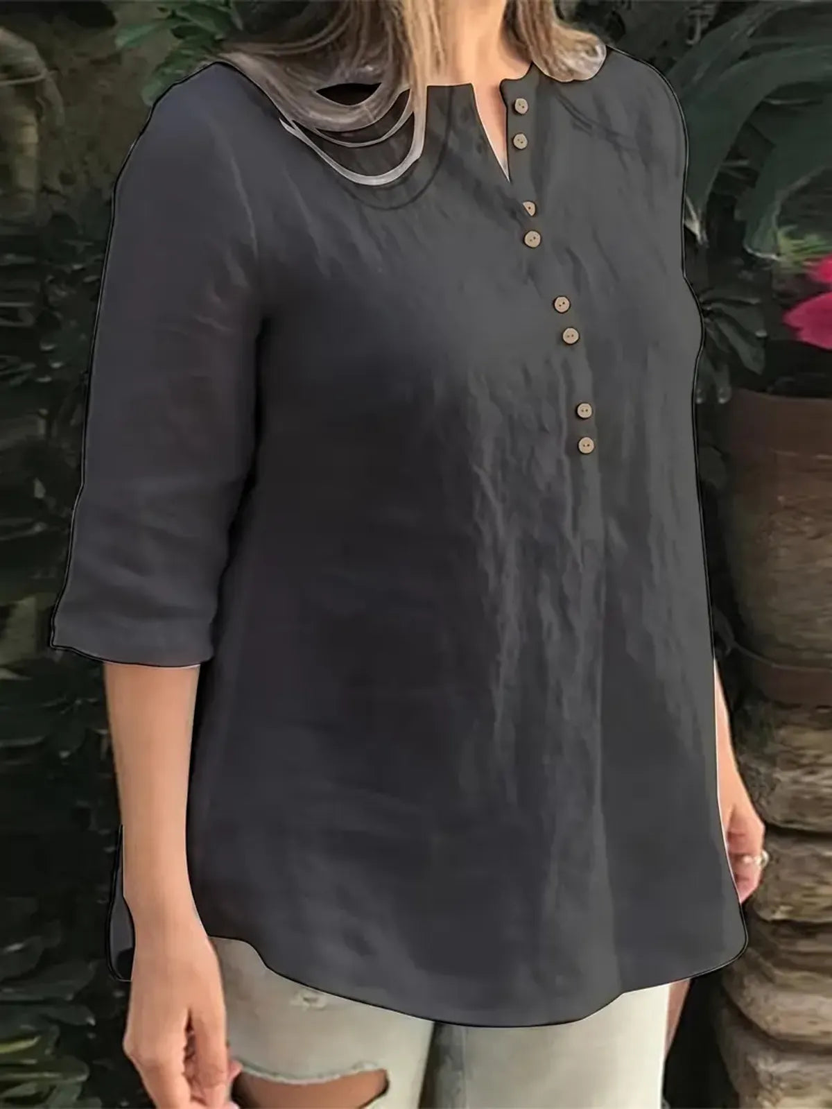 Black Cotton Kurta For Women