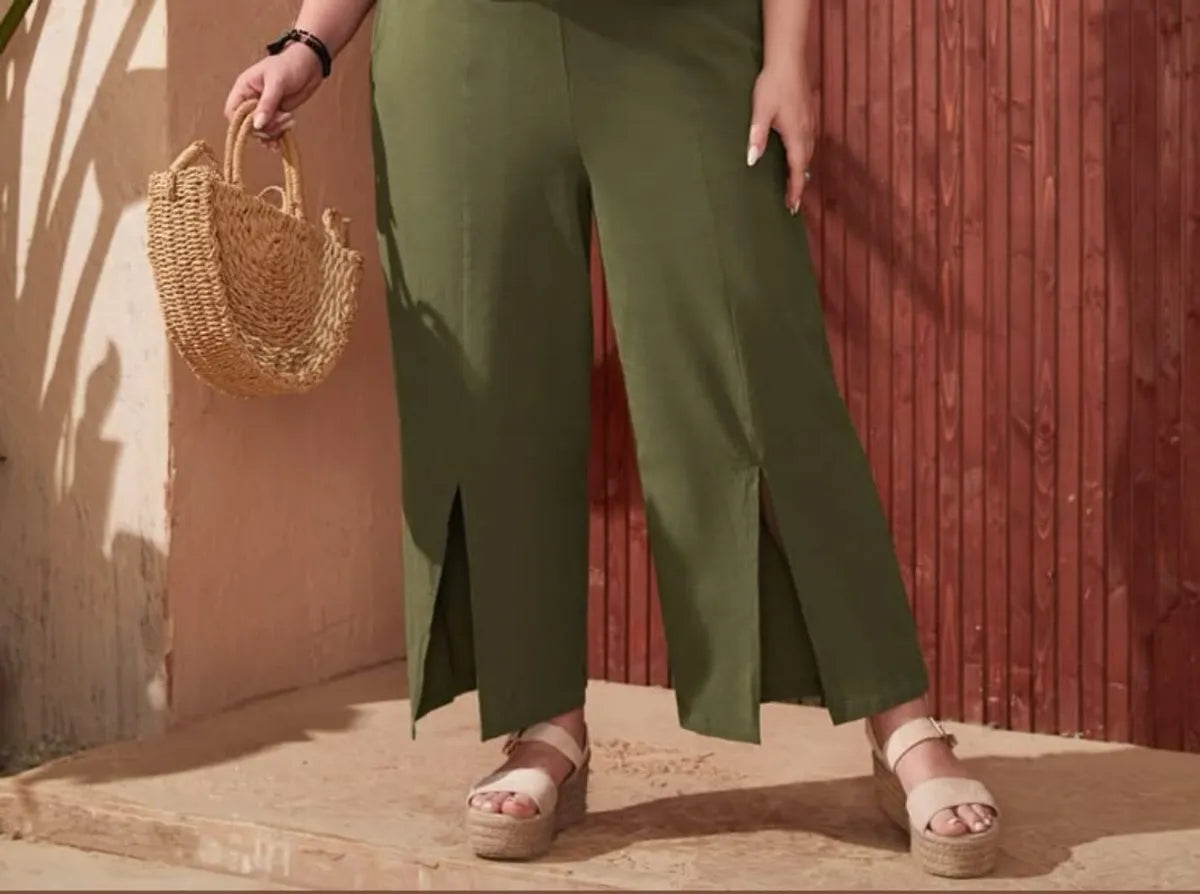 Green Cotton Solid Co-Ord Set for Women