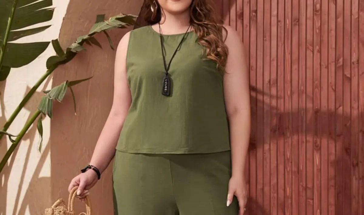 Green Cotton Solid Co-Ord Set for Women